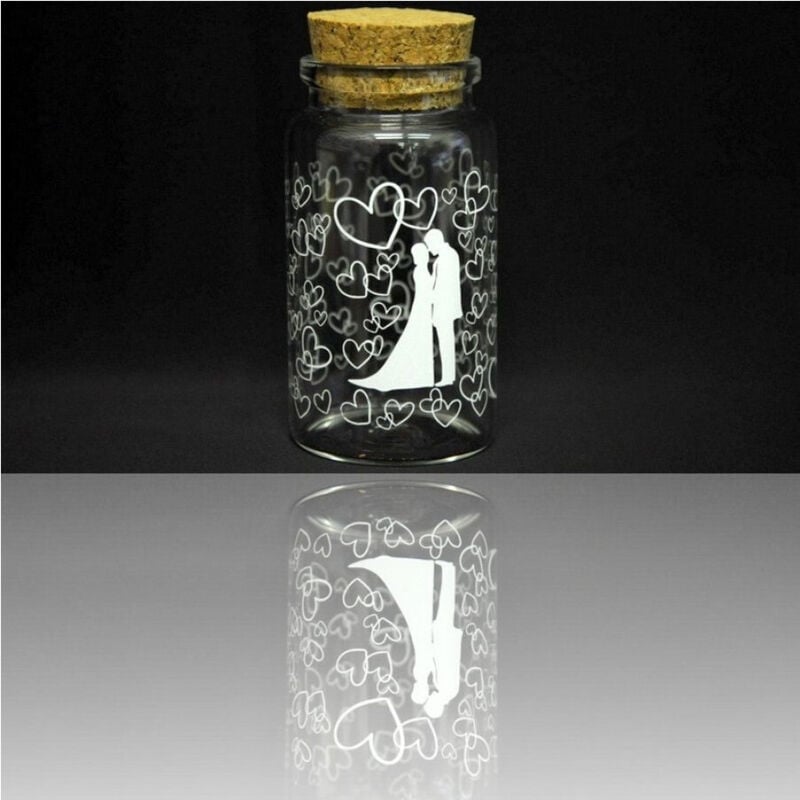 Trade Shop Traesio - Trade Shop - set mit 12 party-geschenken party-geschenke ampullen 3X6CM herzen konfetti-halter hochzeit -