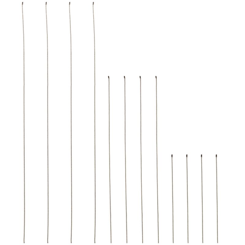 12 Stück Deckenventilator-Zugkettenverlängerung, bronzefarbene Ventilatorkettenverlängerung, 12/24/36 Zoll, extra lange Deckenventilator-Zugkette