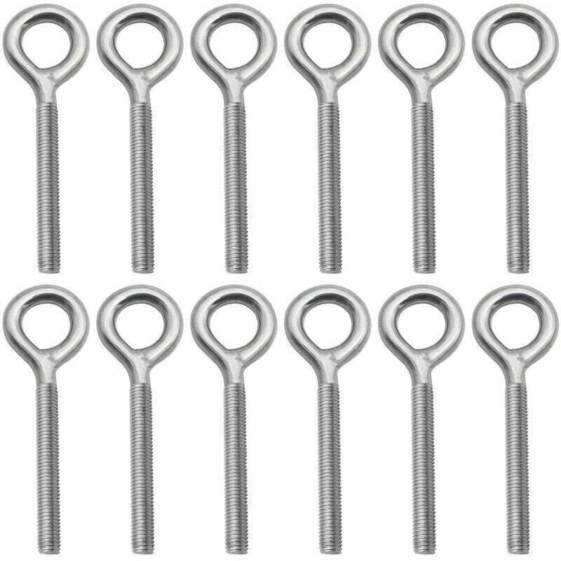 12 Stück M5 Ringschrauben, 304 Edelstahl, Ringschraube, Ringschraube für Schaukel-Outdoor-Maschine