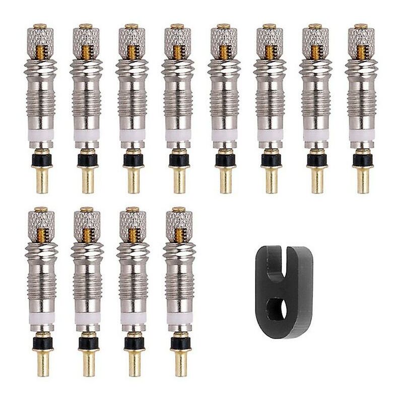 Woosien - 12 Stück Presta-Ventil, Messingkern, Werkzeug, Rennrad, Schläuche, Reparatur, Reifenservice, Teile, Fahrradreifen, Luftventil