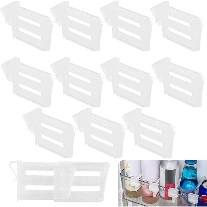 12-teilige Kühlschrankteiler, Kühlschrank-Trennwand, Kühlschrank-Flaschenhalter, Kühlschrank-Organizer, Kühlschrank-Aufbewahrung für Seitentür, Küche