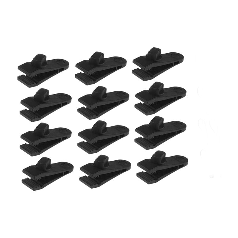 Dolaso - 12-teilige Planen-Clip-Klemme, robuste Planen-Clip-Set, sofortige Markisen-Klemme für Zelte, Plane, Wohnwagen, Garten-Schattenabdeckung,