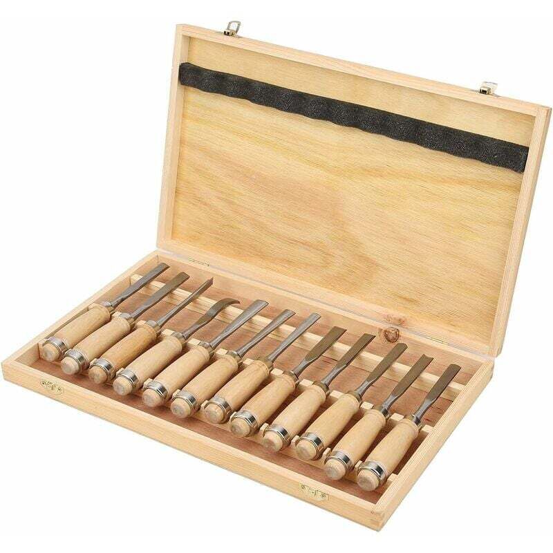 12-teiliges Holzschnitzwerkzeug-Set, Holzmeißel-Set mit Holzgriff und Rolle, Schnitzmesser, Schnitzwerkzeug für Anfänger, Graveure und Künstler