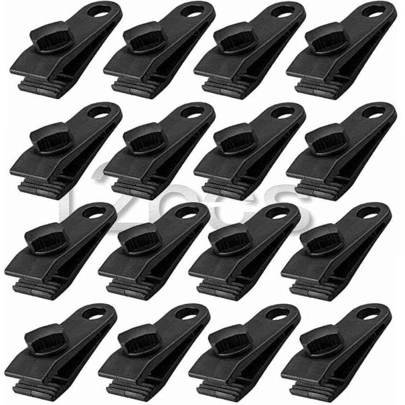 12-teiliges Planen-Clips, schwarz, robustes Planen-Clip-Set, sofortige Markisen-Clips für Zeltplane, Wohnwagen, Garten, Solarabdeckung