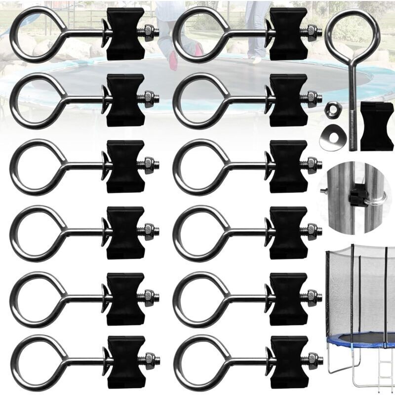 12-teiliges Trampolin-Schraubenset, Trampolinzubehör, Ersatzschrauben für Trampoline, Trampolin-Stabilitätswerkzeug, Schraubenset für