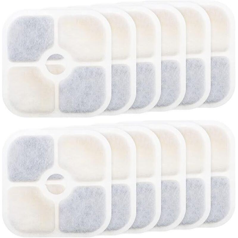 12 Trinkbrunnenfilter für Catit PIXI 43717, Aktivkohlefilter, hohe Qualität – Nachfüllpackung – Filter für Haustierbrunnen – Katzenbrunnen –