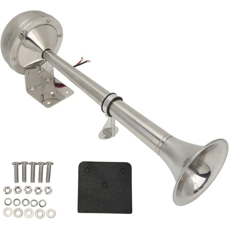 12 v 320 dB Drucklufthorn, Einzeltrompeten-Lufthorn für alle 12 V-Fahrzeuge, Lastwagen, Züge, Boote, Autos