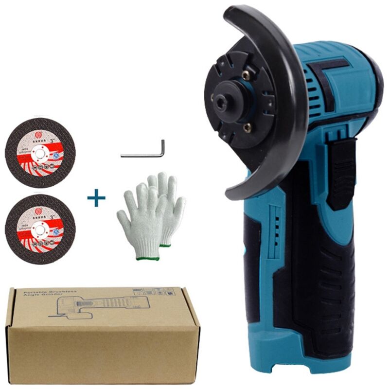 12 v BüRstenloser Winkelschleifer 19500 u / Min Wiederaufladbares Schleifwerkzeug Mini-Poliermaschine für Schneiden Von Diamantschleifer-Set