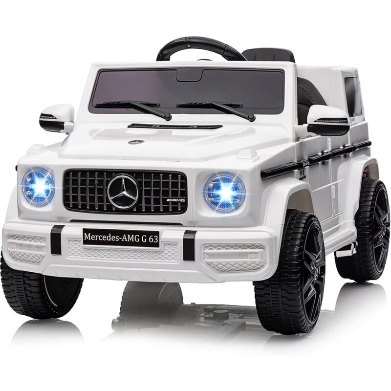 Lunsy - 12-V-Elektroauto für Kinder, G63 amg Elektrofahrzeug, ferngesteuertes Elektroauto, 3 Geschwindigkeiten, Hupe, led, Musik, usb, Bluetooth, für
