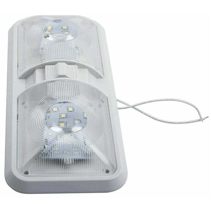 12-V-LED-Deckenleuchte für Wohnmobile, Bootsinnenbeleuchtung für Wohnmobile mit Schalter, 48-LED-800-lm-Kuppel-Deckenleuchte für Wohnwagen und