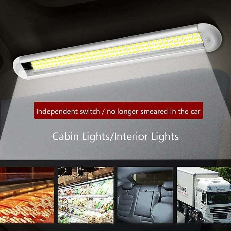 12 V LED-Lichtleiste, LED-Lampen für Wohnmobil, Beleuchtung für Wohnmobil, LED-Auto-Innenbeleuchtung mit Schalter, für Wohnmobil, Caravan, Boot,