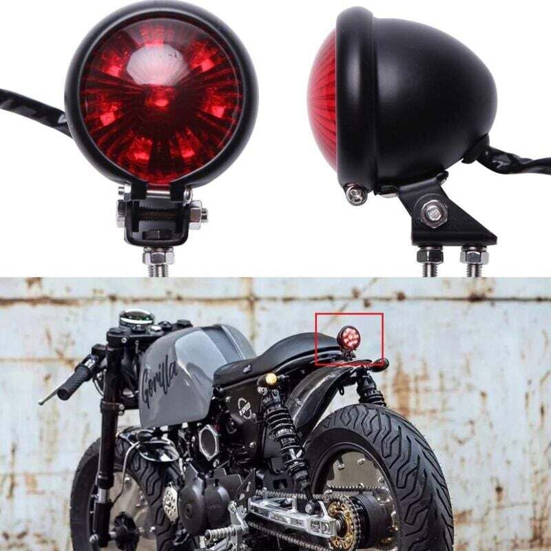 XVX - 12 v Motorrad-Rücklicht, Bremsleuchte, rote led, Bremsleuchte hinten für Street Bike, Chopper, Bobber, Cafe Racer, Cruiser.