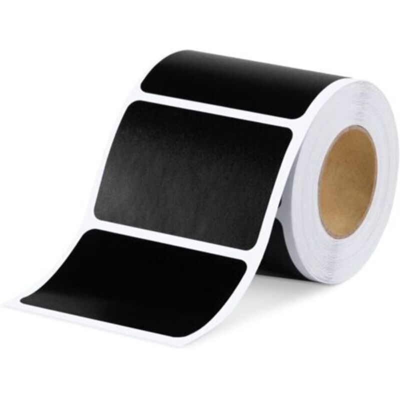 120 hochwertige, mattschwarze Küchenetiketten für Gläser und Töpfe. Blanko-Etiketten im Tafel-Design für Gewürzboxen und Marmeladengläser, 3,5 cm x