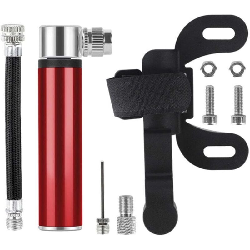 120 psi High Pressure Aluminum Alloy Mini Portable Bike Pump Compatible with and for Road Bike, Mountain Bike and Sports Ball,Rde