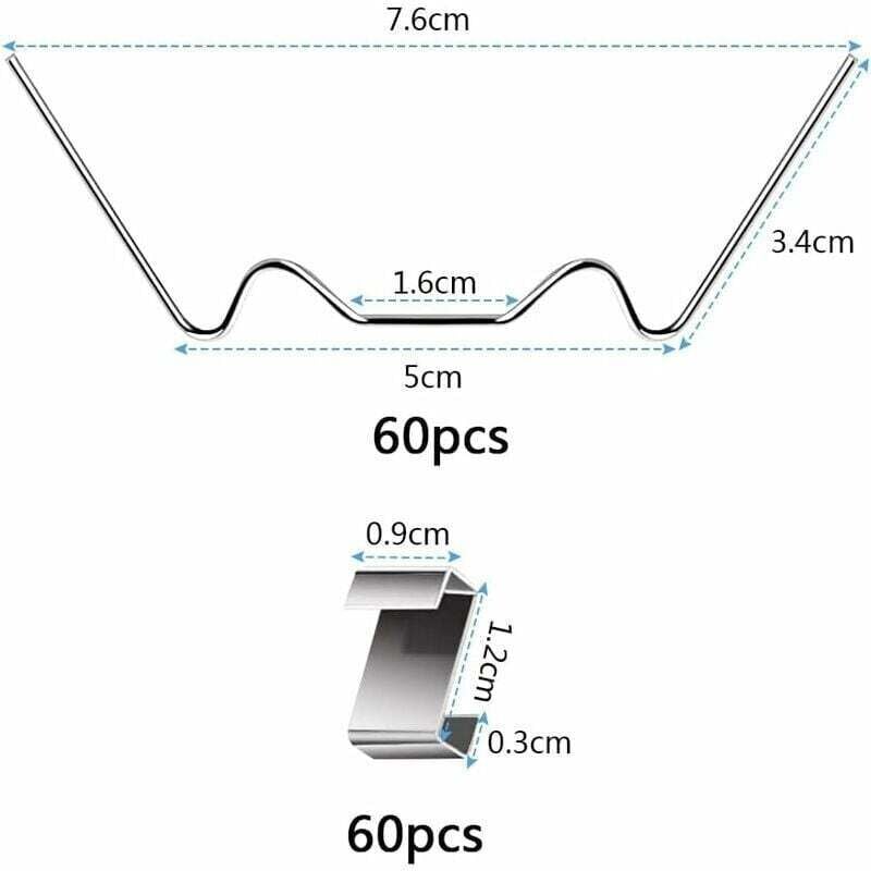 120 Stück Gewächshaus-Verglasungsclips, Gewächshaus-Verglasungsclips, Gewächshaus-Clip-Zubehör, Gewächshaus-Verglasungsclips, Befestigungsclips,