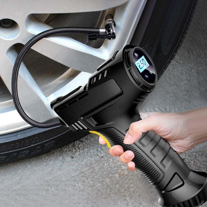 Gabrielle - 120W Auto Elektrische Luftpumpe Auto Reifen Aufblasbare Pumpe Tragbare Wiederaufladbare Luft Kompressor Digitale Auto Reifen Inflator