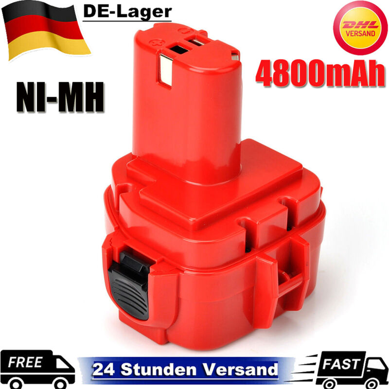 Battery for Makita 12V 4800mAh NI-MH Replacement Tool Battery for Makita 1220 1233 1222 1234 1235 1235B 1235F PA12 192696-2 92698-A 193138-9 193157-5