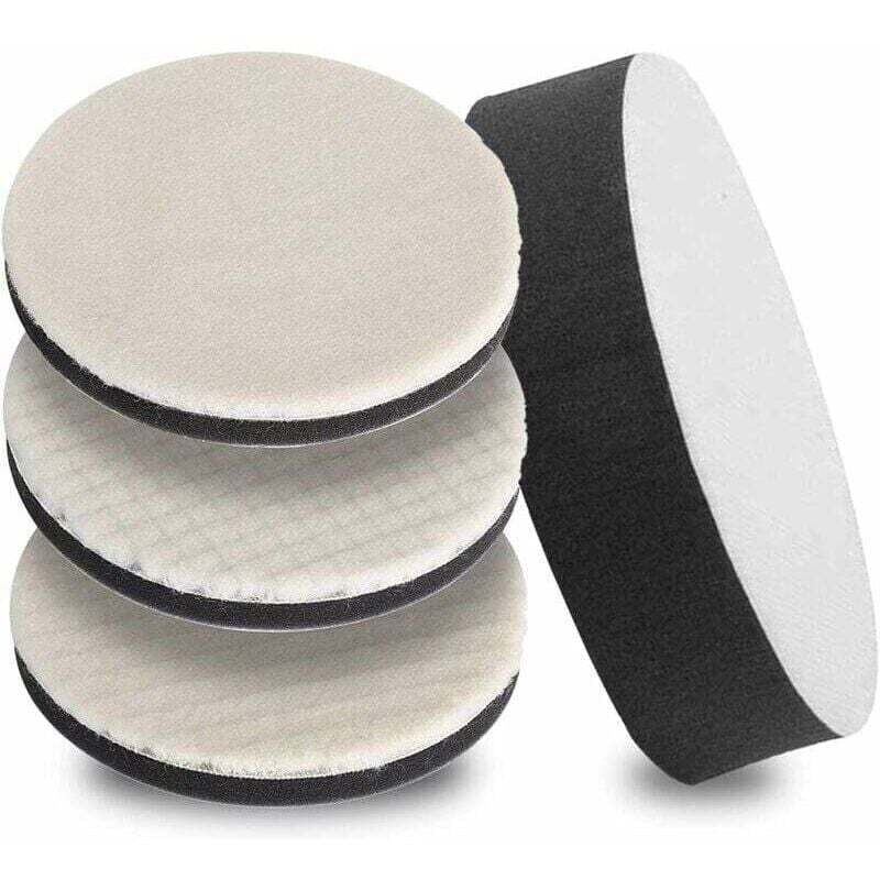 125 mm Auto-Polierwolle und -schwämme, 4er-Pack Schwamm-Polierhauben-Pads, Polierscheibe für Poliermaschine, Polierer, Schleifmaschine, Autopolierer