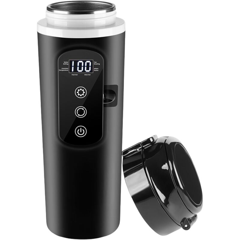 12V-24V 500ml Wasserkocher fürs Auto, elektrischer Reise-Wasserkocher aus Edelstahl mit 12V-Zigarettenanzünderstecker für heißes Wasser, Kaffee, Tee,