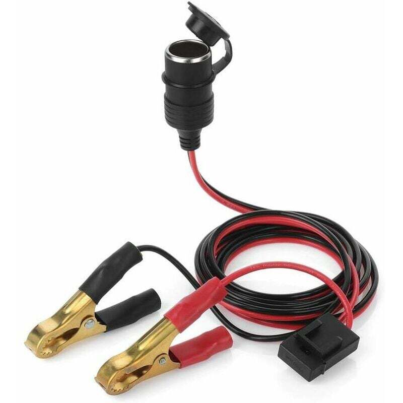 12V 24V Fem Zigarettenanzünder 0,6m Autobatterie Verlängerung Ladekabel Krokodil Alligator Clip Stecker