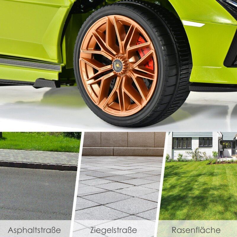 Northix - 12v lamborghini kinder elektroauto mit 24g fernbedienung kinderauto 3 5kmh mit mp3 grun