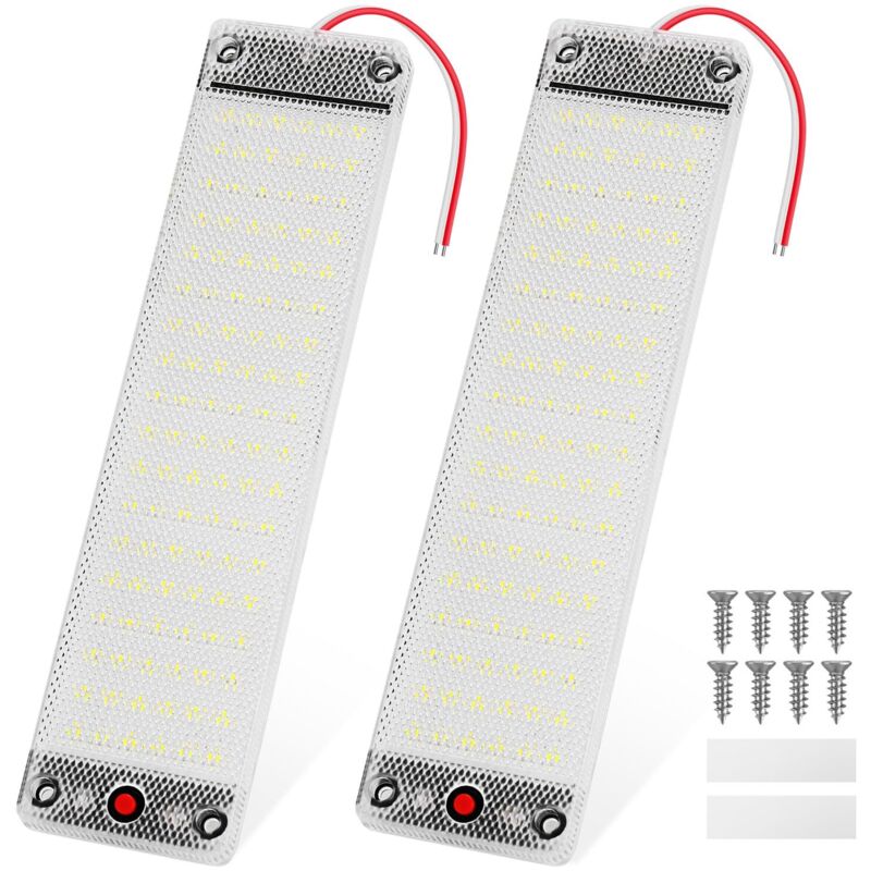12V LED Innen Licht Bar Auto Licht Lampe mit Schalter für 12V-85V Boot Van Camper Truck 2 Pcs