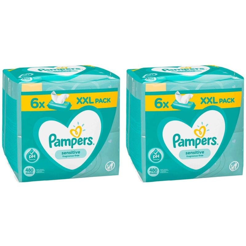 12x 80er Pampers sensitiv Feuchttücher Babytücher Reinigungstücher Pflegetücher