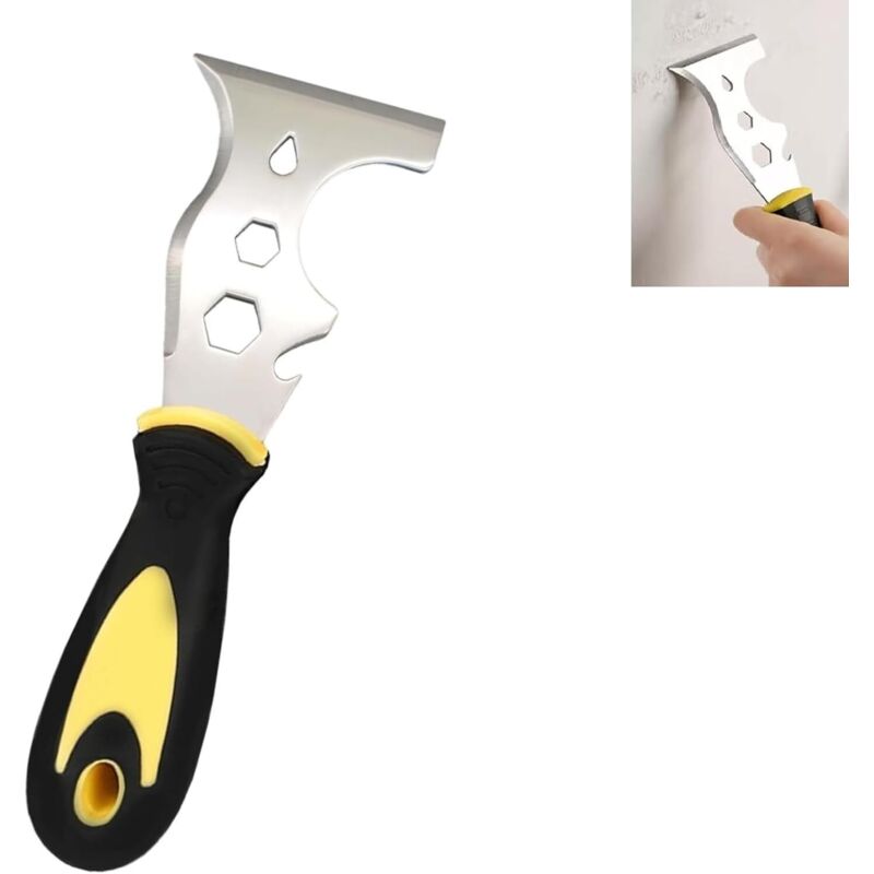 13-in-1 multifunktionaler Edelstahlspatel zum Entfernen von Farbe dieses Malerwerkzeug kann zum Entfernen von Farbe, Abbeizer und Tapetenschaber