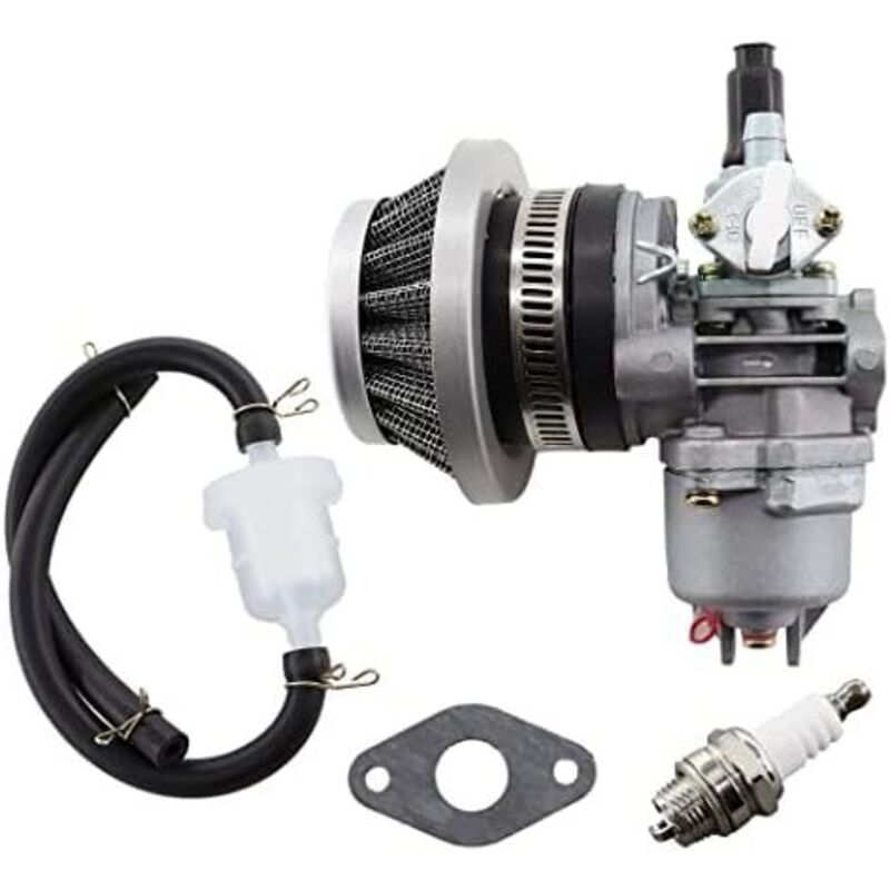 13-mm-Motorvergaser für 2-Takt 47 cc, 49 cc, 43 cc, Mini-ATV, Quad, Dirtbike, Pocketbike, mit Luftfilter, Kraftstofffilter, Benzinschlauch