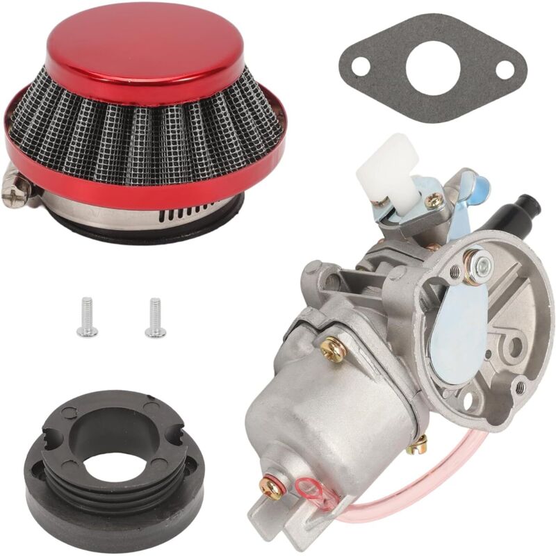 13-mm-Vergaser, 44-mm-Luft- und Kraftstofffilter für 47-cm³- und 49-cm³-Mini-Pocketbikes, Quads, Roller und ATVs, Rot