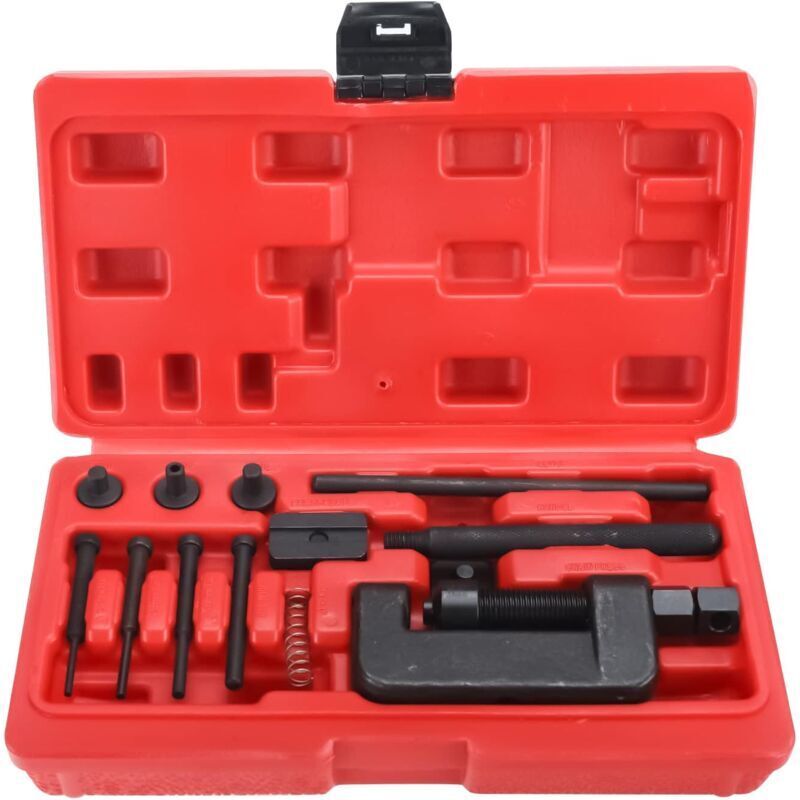 13-teiliger Motorrad-Kettenschneider und -Nieter, Motorrad-Reparatursatz, Nockenantriebssatz, Kettennachfüllung und Nieter für Motorrad- und