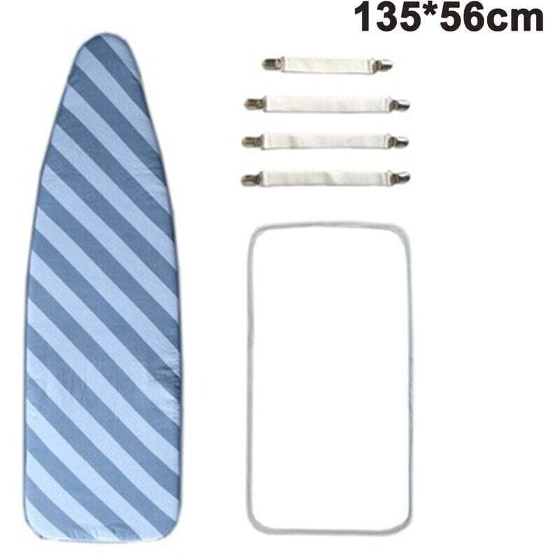 135 56 Scorch-beständiger Bügelbrettbezug und Kissen Scorch- und schmutzabweisender Bügelbrettbezug mit elastischen Kanten und Kissen (Grau) FLITI