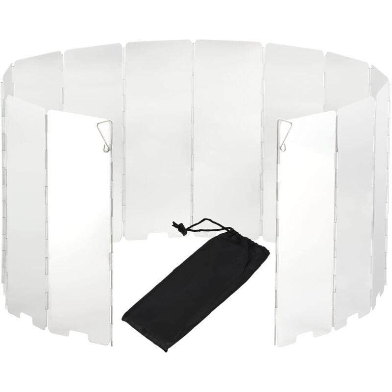 14 faltbare Windschutzpaneele aus Aluminium für Campingkocher, Windschutz für Gaskocher
