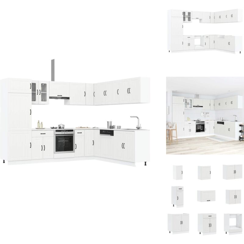 Vidaxl - 14-tlg. Küchenschrank-Set Lucca Weiß Holzwerkstoff - Küchenschrank-Set - Küchenschrank-Sets - Küchenzeile Einbauküche - Küchenschrank