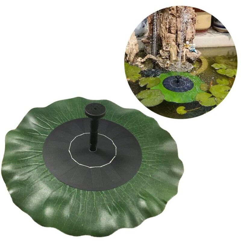 1,4 w Solarbrunnen – Solarpumpe für Gartenteich, Vogelteich, Fischteich, Lotusblatt-Dekoration