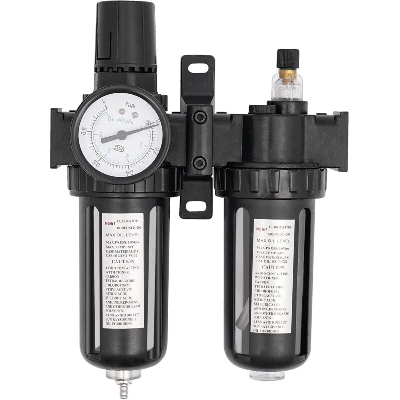 1/4' Wasser/Öl Separator Öl-Wasser Separator Luft Kompressor Druckluftfilter, Druckluftfilter Wasserabscheider Ölabscheider für Küchenabfällen,