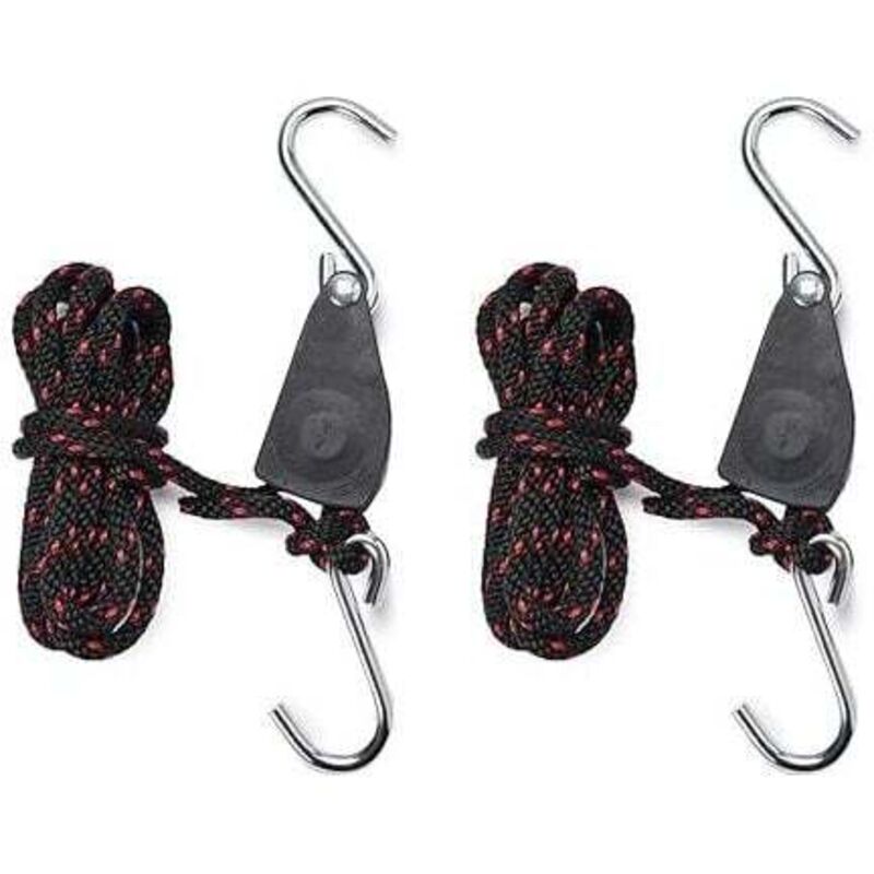 1/4 Zoll Seil Ratschengurte für Grow Light 2 Stück verstellbares Hakenseil