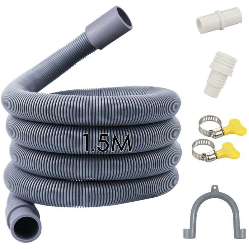 1,5 Meter langer Universal-Ablaufschlauch für Waschmaschinen, Wasserablaufschlauch für Waschmaschinen und Geschirrspüler