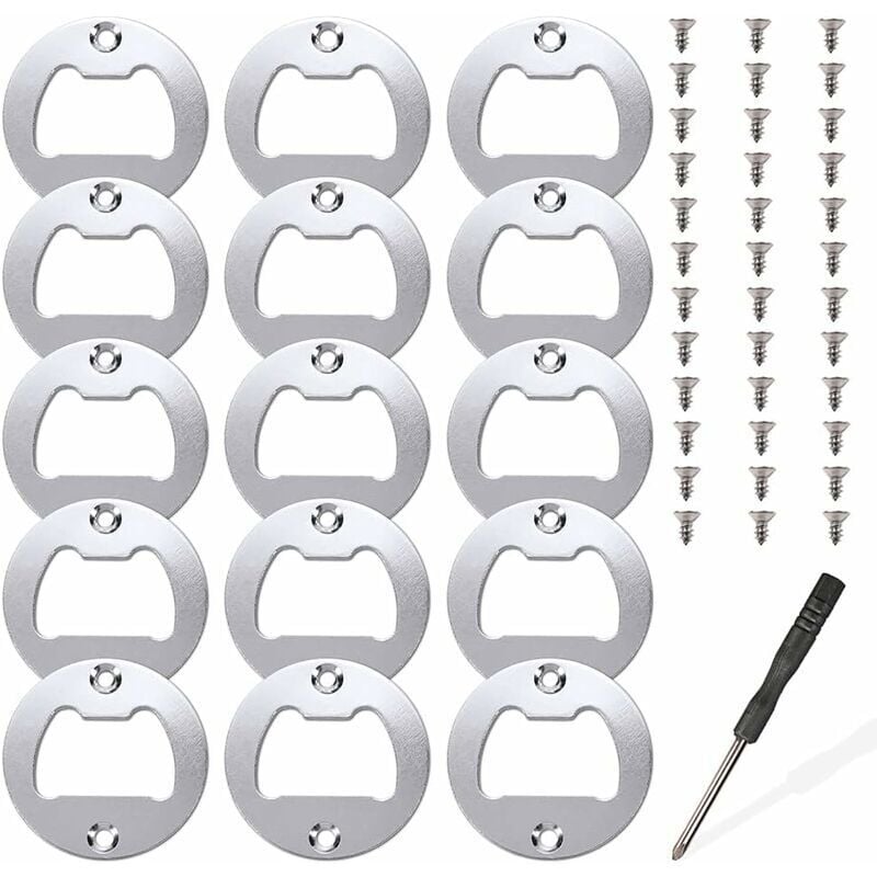 15 Sets Flaschenöffner-Einsätze, Flaschenöffner-Metalleinsatz-Teile-Set, Harzgussformen, Harz-Bieröffner, DIY-Zubehör