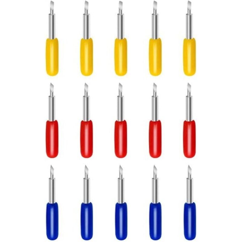 Bluedeer - 15 Stück Ersatzklingen für Cricut Explore Air, Cricut Explore Air 2, Cricut Explore Air 3, Cricut Maker, Cricut Maker 3, Cricut Expression