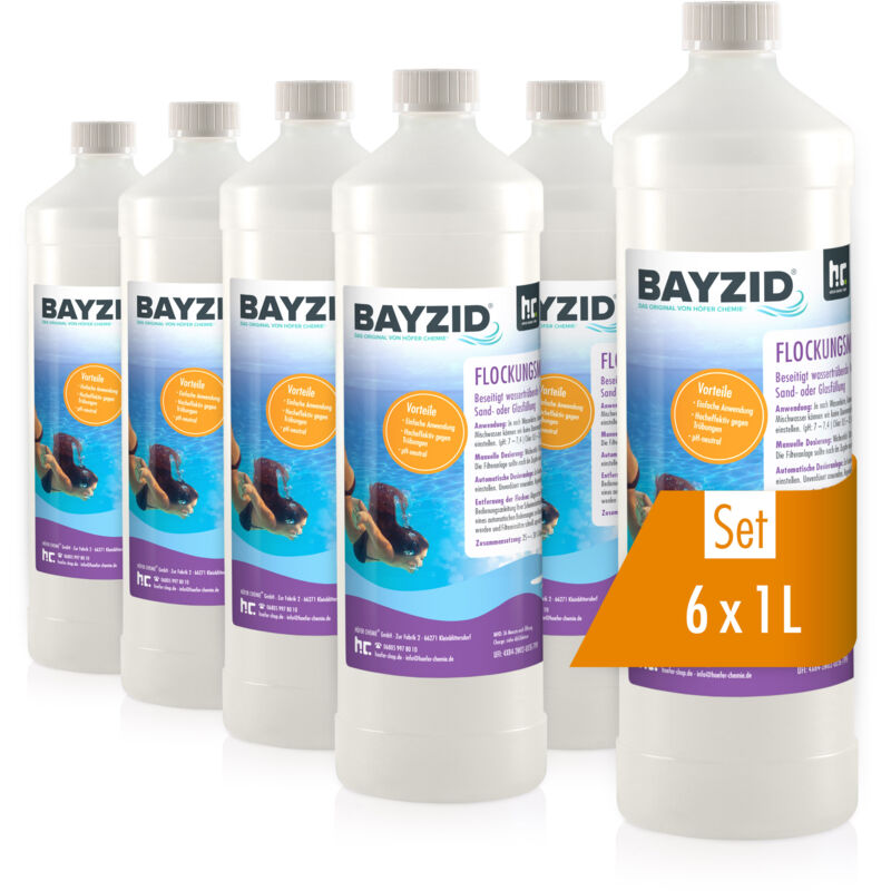 Höfer Chemie Gmbh - 6x 1 l bayzid® Flockungsmittel flüssig für Pools
