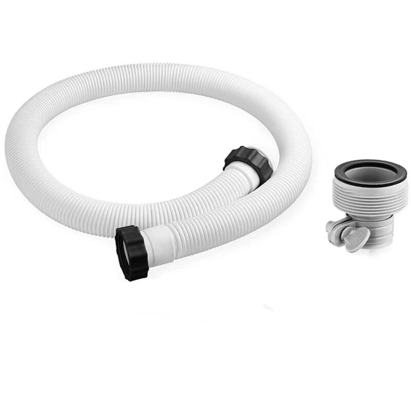 1,5 x 59 Zoll Poolschläuche für Intex oberirdische Pools, Ersatzschlauch-Set für Poolpumpen, Poolschlauch-Filterpumpen-Schlauchzubehör mit 1