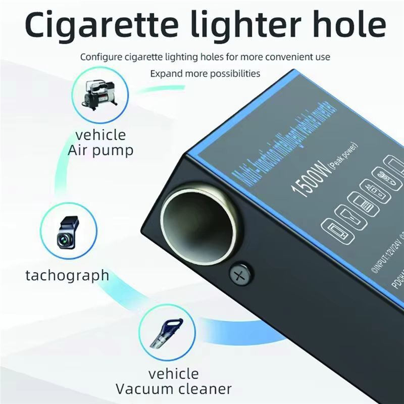 1500W Auto-Wechselrichter 12V 24V auf 220V Handy Usb-Ladegerät Lkw Heimsteckdose Autoladegerät Konverteradapter