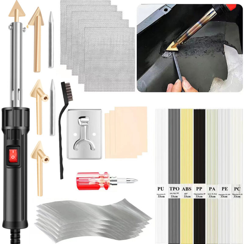 150W Kunststoff Schweißgerät für Auto Stoßstange Reparatur, Schnellaufheizung, 400°C-600°C