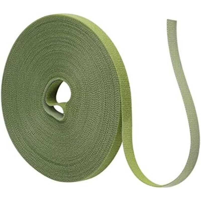 15m Pflanzenbinder Klett, 10mm Kabelbinder Wiederverschließbar Plant ties Pflanzen Klettband für Pflanzen Grün