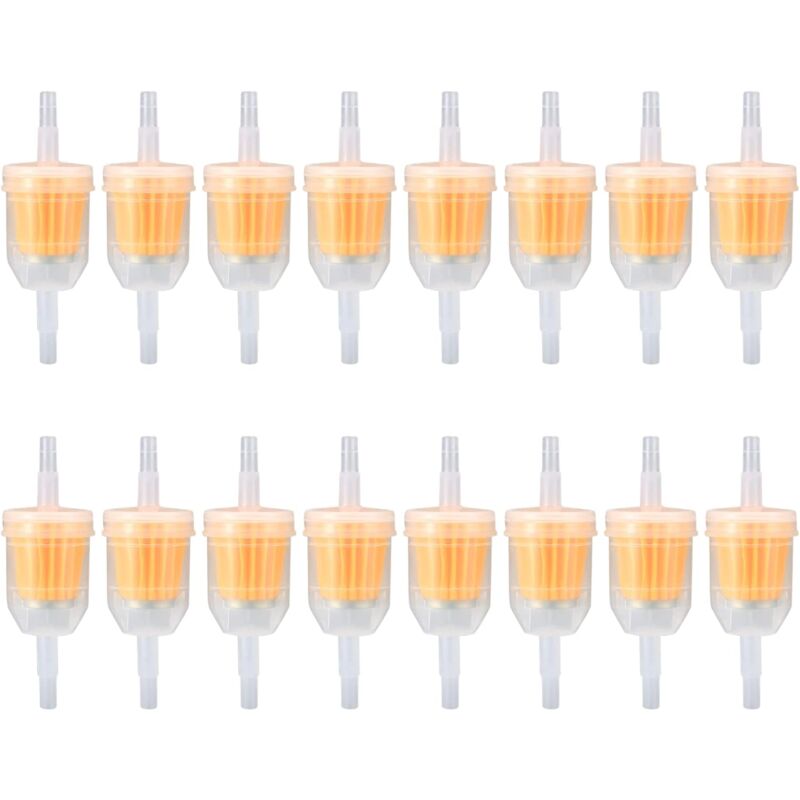 16 Stück Inline-Kraftstofffilter, Kraftstofffilter, Universal-Filtrationsgeschwindigkeits-Kraftstofffilter für Motorrad 6–8 mm, Roller, Motorrad,