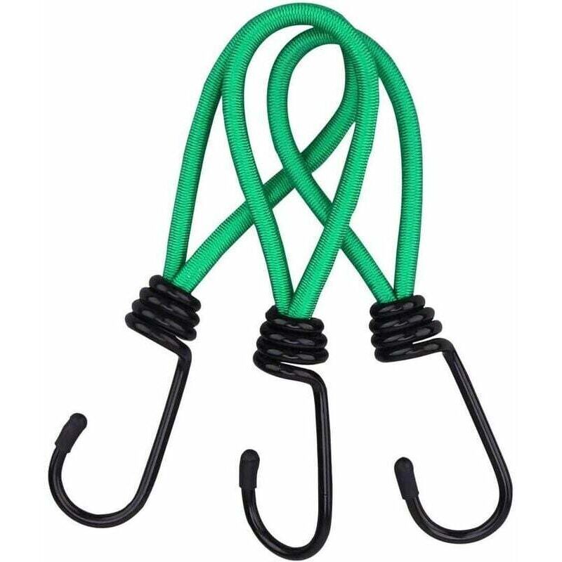 Tonchean - 16 Stück Spanngurte mit Haken, Spanngurthaken für Zelte, Gummiseilgurte für Zelte, für Camping, Planen, Markisen, Zelte, Grün
