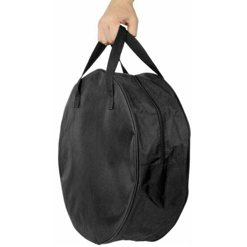 16-Zoll-Schlauchtasche mit Tragegriff, Doppelreißverschluss, schwarze runde Schlauchtasche für Wohnwagen, Wohnwagen, Gartengeräte, 600D-Oxford-Gewebe