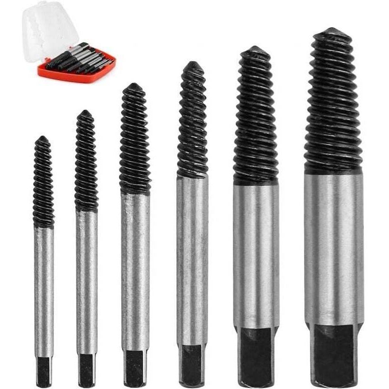 1/8-1 Zoll Schraubenausdreher, 6-teiliger Ausdreher für abgebrochene Schrauben, Bolzenausdreher, für beschädigte Schrauben und Rohre