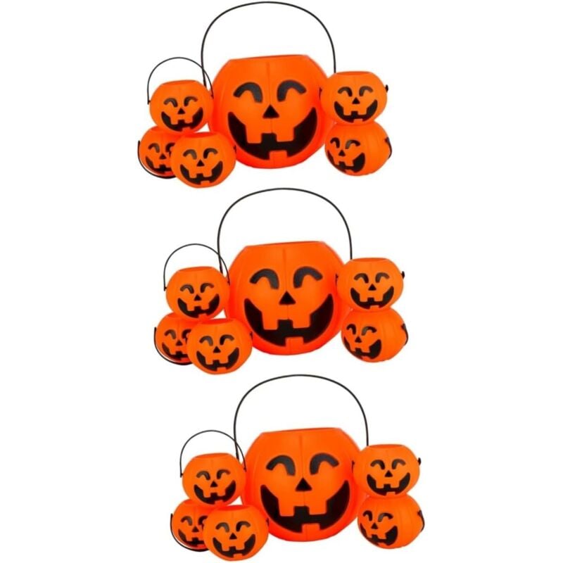 Bluedeer - 18 Stk Halloween-Kürbis-Eimer Jack-o-Laterne Halloween-Süßigkeiten-Eimer Sack halloween kinder halloween mitgebsel kinder